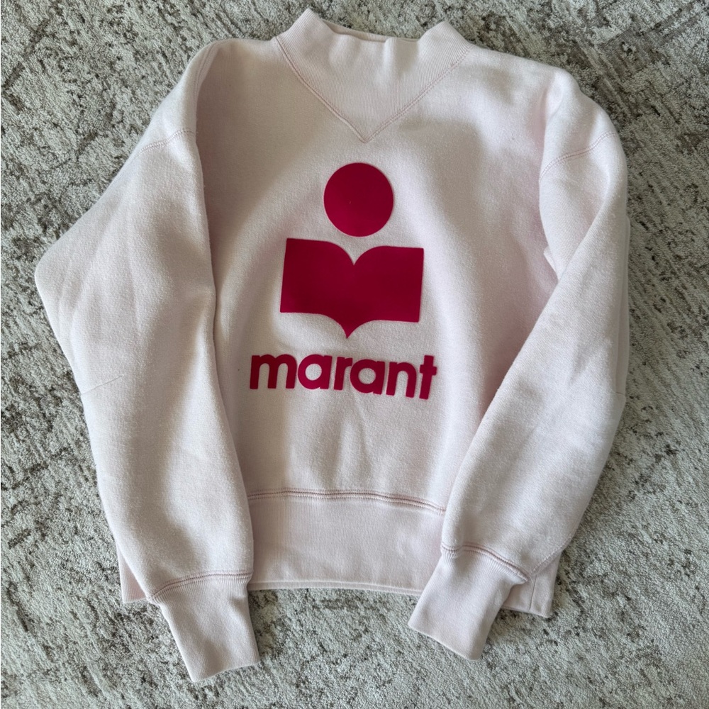 Isabel Marant Pink Logo Crew Neck Sweatshirt - Picture 3 of 3